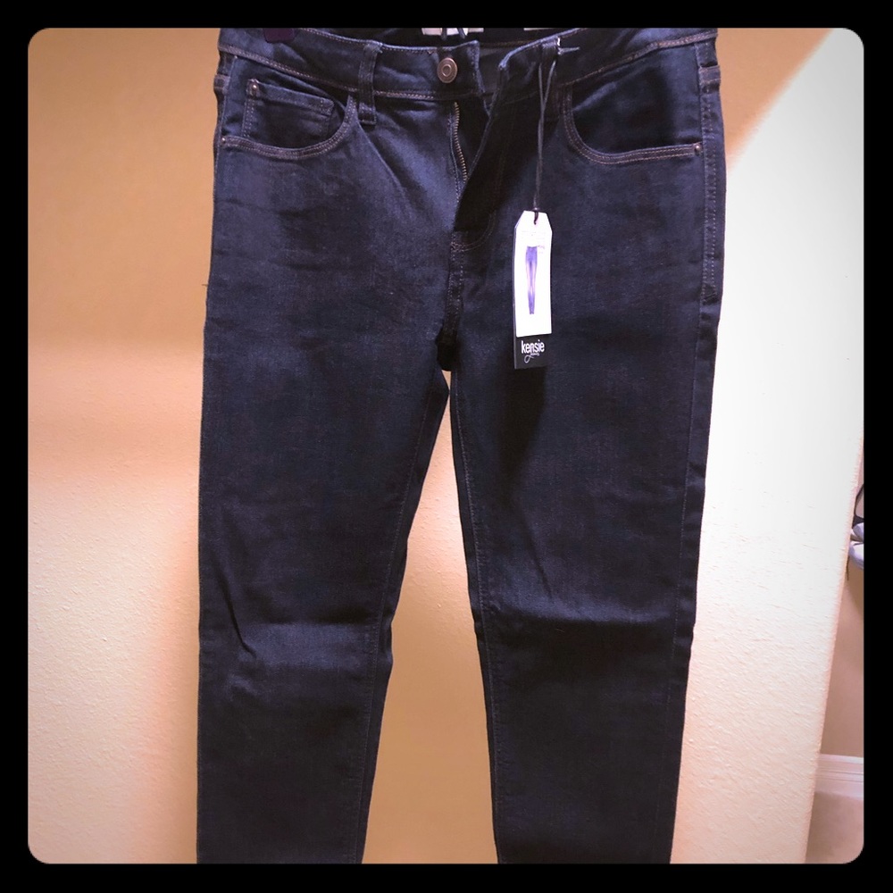 Dark blue jeans